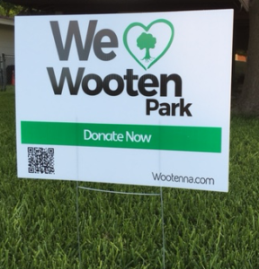 Yard sign for fundraising