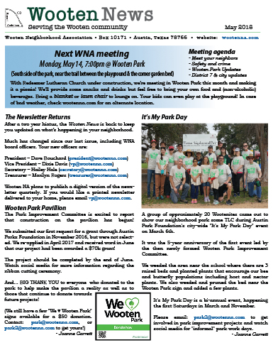 WootenNews May 2018