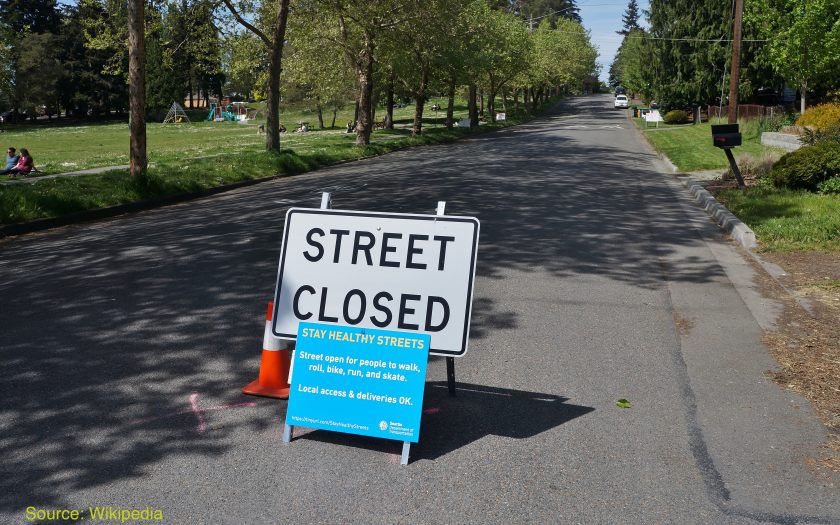 Street Closure Sign from Seattle